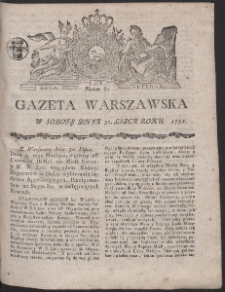 Gazeta Warszawska. R.1791 Nr 61