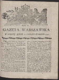 Gazeta Warszawska. R.1791 Nr 65