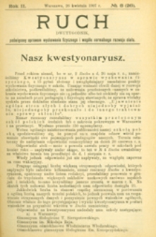 Ruch : dwutygodnik poświęcony sprawom wychowania fizycznego i w ogóle normalnego rozwoju ciała, 1907.04.26 R. 2 nr 8 (26)