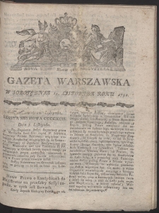 Gazeta Warszawska. R.1791 Nr 91