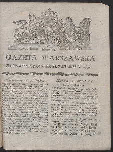 Gazeta Warszawska. R.1791 Nr 98