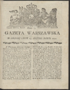 Gazeta Warszawska. R.1792 Nr 13