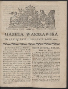 Gazeta Warszawska. R.1792 Nr 27