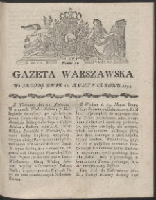 Gazeta Warszawska. R.1792 Nr 29