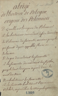 Abr&eacute;g&eacute; de ľhistoire de Pologne