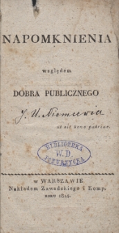 Napomknienia względem dobra publicznego