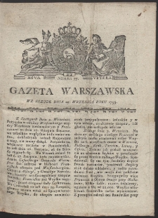 Gazeta Warszawska. R.1793 Nr 77
