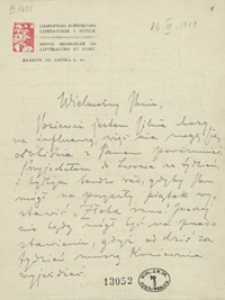 [Listy Stanisława Przybyszewskiego do r&oacute;żnych os&oacute;b. Lit. Paw-Ż.]