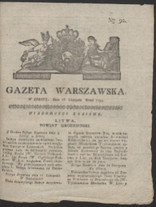 Gazeta Warszawska. R.1793 Nr 92