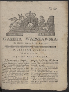 Gazeta Warszawska. R.1793 nr 99