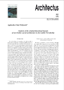 Analysis of the original functional layouts of neo-Gothic sacral architecture in the Lublin Voivodeship