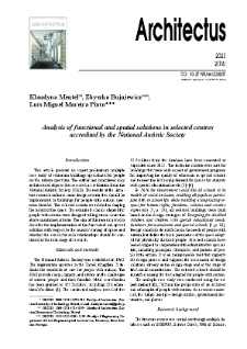 Analysis of functional and spatial solutions in selected centresaces credited by the National Autistic Society