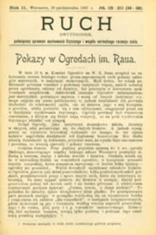 Ruch : dwutygodnik, poświęcony sprawom wychowania fizycznego i w ogóle normalnego rozwoju ciała, 1907.10.26 R. 2 nr 18-20 (36-38)