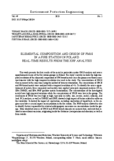 Elemental composition and origin of PM10 in a fire station in Poland. Real-time results from the XRF analysis