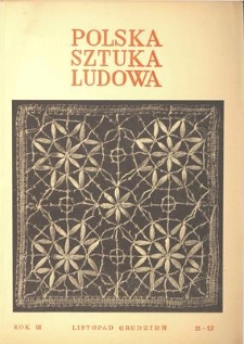 Polska Sztuka Ludowa, Rok III, listopad-grudzień 1949, nr 11-12