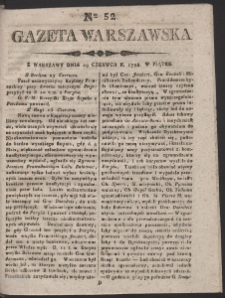 Gazeta Warszawska. R.1798 Nr 52