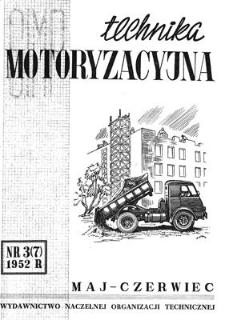 Technika Motoryzacyjna, Rok II, maj-czerwiec 1952, nr 3 (7)