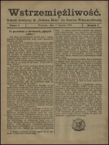 Wstrzemięźliwość : dodatek miesięczny do „Posłańca Niedzielnego” dla Bractwa Wstrzemięźliwości. R. 5 (1904), nr 10