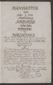 Odpisy listów, mów, akt publicznych i innych materiałów odnoszących sie do spraw politycznych Polski z lat 1606-1637.