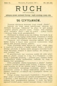 Ruch : dwutygodnik, poświęcony sprawom wychowania fizycznego i w ogóle normalnego rozwoju ciała, 1907.12.26 R. 2 nr 24 (42)