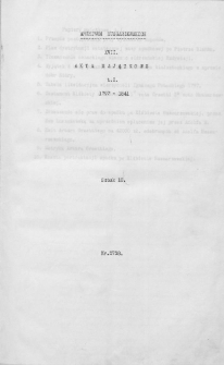 Archiwum Husarzewskich. Rodzinne akta majątkowe dotyczące dóbr Sidry, spadku po Elżbiecie z Podoskich 1 v. Orsetti 2 v. Husarzewskiej i inne z lat 1797-1841.