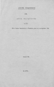 Archiwum Husarzewskich. Akta kupna kamienicy w Wiedniu 1834-1846.