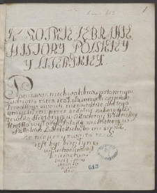 Kompendia historii Polski z początku XVIII wieku.