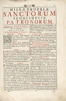 Missæ Propriæ Sanctorum Regni Sueciæ Patronorum