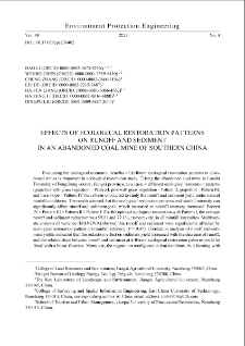 Effects of ecological restoration patterns on runoff and sediment in an abandoned coal mine of Southern China