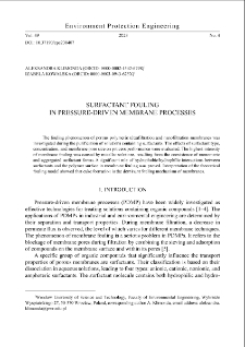 Surfactant fouling in pressure-driven membrane processes