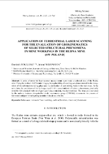 Application of Terrestrial Laser Scanning for the Evaluation of Geokinematics of Selected Structural Phenomena in Mine Workings in the Rudna Mine (SW Poland)