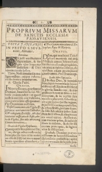 Proprium Missarum De Sanctis Ecclesiae Passaviensis