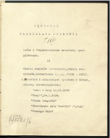 Zapiski o charakterze osobistym z lat 1901-1925, notatki, pomysły, scenariusze, fragmenty utworów literackich. Cz. 2.