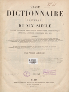 Grand dictionnaire universel du XIXe siècle : français, historique, géographique, mythologique, bibliographique, littéraire, artistique, scientifique, etc., etc. Tome dixième