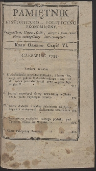 Pamiętnik Historyczno-Polityczny. R. 1789. T. 2. (Czerwiec)