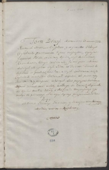 "Tom drugi (ab anno 1770 ad annum 1772) różnych manuskryptów y wyrazów, z których czytelnik poznawać będzie nieszczęśliwą oyczyznę y upadek Polski [...]". Kopiariusz listów, mów i akt publicznych z lat 1768-1772.