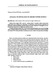 Analiza technologii on-shore power supply