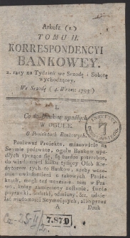 Korrespondencya Bankowa R. 1793. T. 2