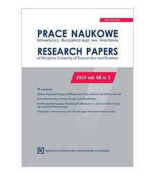 Spis treści [Prace Naukowe Uniwersytetu Ekonomicznego we Wrocławiu = Research Papers of Wrocław University of Economics; 2024; vol. 68, nr 3]