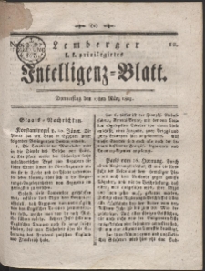 Lemberg Kaiserlich-K&ouml;nigliches Intelligenz-Blatt. R. 1803 Nr 22