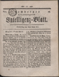 Lemberg Kaiserlich-K&ouml;nigliches Intelligenz-Blatt. R. 1803 Nr 48