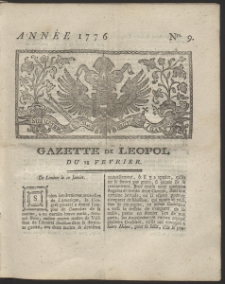 Gazette de Leopol. R. 1776 Nr 9