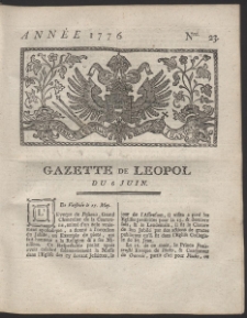 Gazette de Leopol. R. 1776 Nr 23
