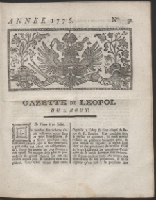 Gazette de Leopol. R. 1776 Nr 31