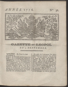 Gazette de Leopol. R. 1776 Nr 36