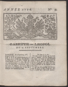 Gazette de Leopol. R. 1776 Nr 38