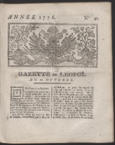 Gazette de Leopol. R. 1776 Nr 41