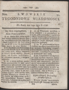 Lwowskie Tygodniowe Wiadomości. R. 1786 Nr 50