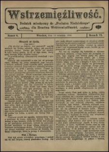 Wstrzemięźliwość : dodatek miesięczny do „Posłańca Niedzielnego” dla Bractwa Wstrzemięźliwości. R. 6 (1905), nr 9