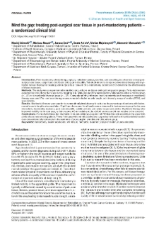 Mind the gap: treating post-surgical scar tissue in post-mastectomy patients –a randomized clinical trial